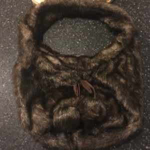 FAUX FUR PURSE NWOT
